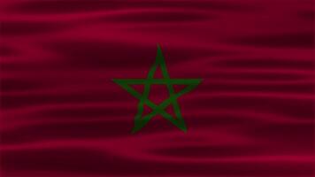 The cool waving flag of Morocco. Morocco Flag animation. Morocco Background video