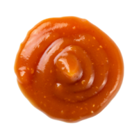close up swirl of barbecue sauce isolated background, glossy red bbq condiment texture for food styling and culinary design png