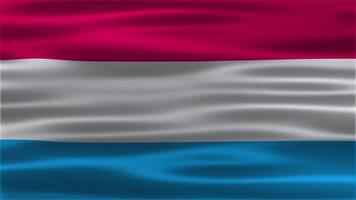 The animation of Luxembourg waving flag. Luxembourg waving loop background video
