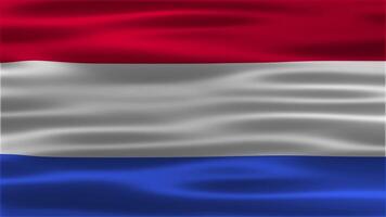 Footage animation of Netherlands waving flag. Netherlands background video
