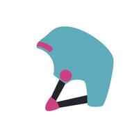 Snowboard helmet on a white background. flat style. vector