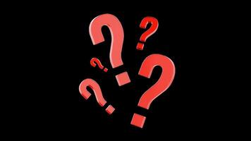 Animation of Red Question Marks Appearing video