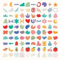 Playful Abstract Collage Cutout Elements vector