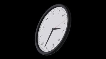 Timelapse of Black Analog Clock Side View video