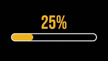 Animation of Round Loading Bar from Red to Green with Percentage on Top video