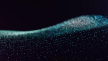 Dynamic Blue Particle Wave Motion Background video