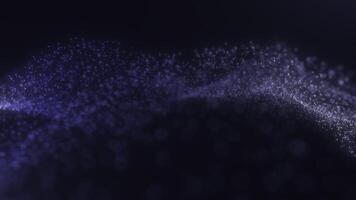 Abstract Blue Particle Wave in Motion with Soft Glow and Depth video