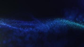 Dynamic Blue Particle Wave with Subtle Glow and Depth video