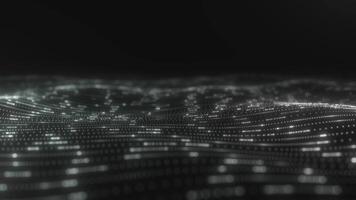 Monochrome Digital Particle Wave Animation video