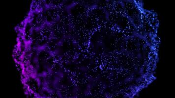 Radiant Purple and Blue Particle Sphere with Abstract Cosmic Depth video