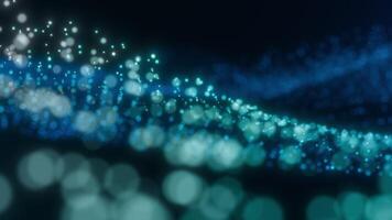 Dynamic Blue and Aqua Particle Flow video