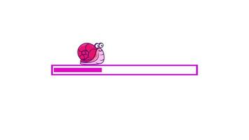 Loading bar waiting loading bar with snail animation video
