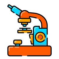 Microscope Icon. Medical Icon. Flat design style vector