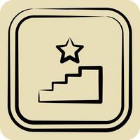 Icon Stairs. related to Public symbol. hand drawn style. design editable vector