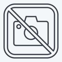 Icon No Photo. related to Public symbol. line style. design editable vector