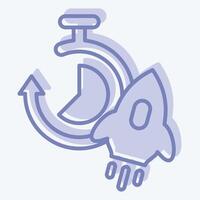 Icon Productivity. related to Speed symbol. two tone style. design editable vector