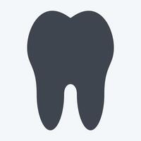 Icon Tooth. related to Healthcare symbol. glyph style. design editable vector