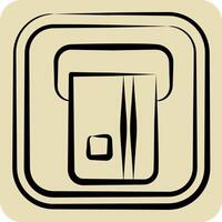 Icon ATM. related to Public symbol. hand drawn style. design editable vector