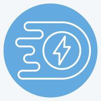Icon Boost. related to Speed symbol. blue eyes style. design editable vector