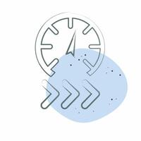 Icon Rapid. related to Speed symbol. Color Spot Style. design editable vector