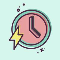 Icon Fast. related to Speed symbol. MBE style. design editable vector