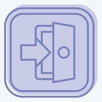Icon Exit. related to Public symbol. two tone style. design editable vector