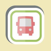 Sticker Bus. related to Public symbol. design editable vector
