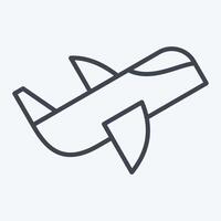 Icon Airplane. related to Hobbies symbol. line style. design editable vector