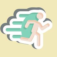 Sticker Run. related to Speed symbol. design editable vector