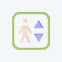 Icon Elevator. related to Public symbol. flat style. design editable vector