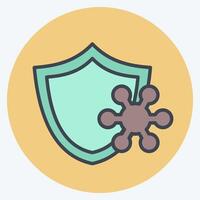 Icon Resistance. related to Healthcare symbol. color mate style. design editable vector