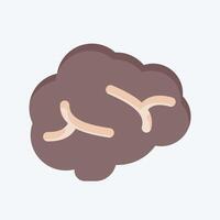Icon Brain. related to Healthcare symbol. flat style. design editable vector