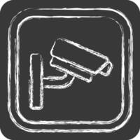 Icon Cctv. related to Public symbol. chalk Style. design editable vector