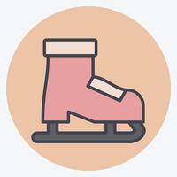 Icon Roller Skates. related to Hobbies symbol. color mate style. design editable vector