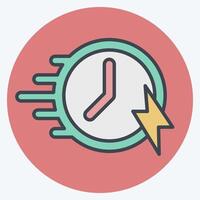 Icon Velocity. related to Speed symbol. color mate style. design editable vector