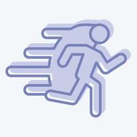 Icon Run. related to Speed symbol. two tone style. design editable vector