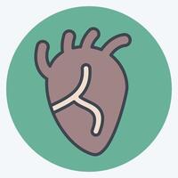 Icon Heart. related to Healthcare symbol. color mate style. design editable vector