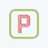 Icon Parking. related to Public symbol. flat style. design editable vector