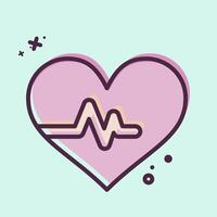 Icon Heart Rate. related to Healthcare symbol. MBE style. design editable vector