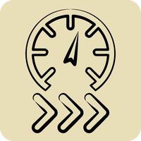 Icon Rapid. related to Speed symbol. hand drawn style. design editable vector