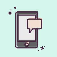 Icon Mobile Chat. related to Hobbies symbol. MBE style. design editable vector