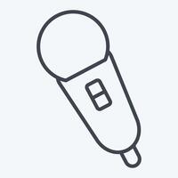 Icon Singing Mic. related to Hobbies symbol. line style. design editable vector