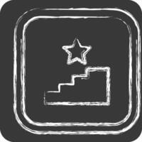 Icon Stairs. related to Public symbol. chalk Style. design editable vector