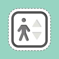 Sticker line cut Elevator. related to Public symbol. design editable vector