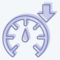 Icon Accelerate. related to Speed symbol. two tone style. design editable vector