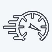 Icon Speed. related to Speed symbol. line style. design editable vector