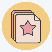 Icon Color Papers. related to Kindergarten symbol. color mate style. design editable vector