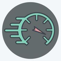 Icon Speed. related to Speed symbol. color mate style. design editable vector