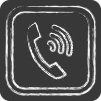 Icon Phone. related to Public symbol. chalk Style. design editable vector