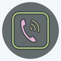 Icon Phone. related to Public symbol. color mate style. design editable vector